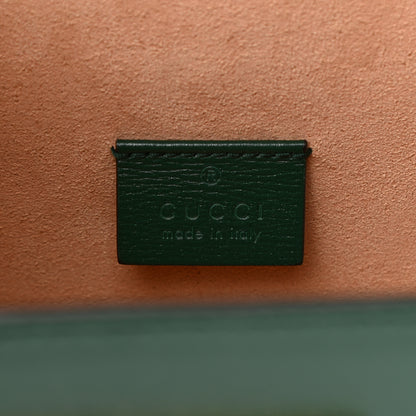 Gucci Azalea Calfskin Small Padlock Bamboo Shoulder Bag Vintage Green 6 of 10