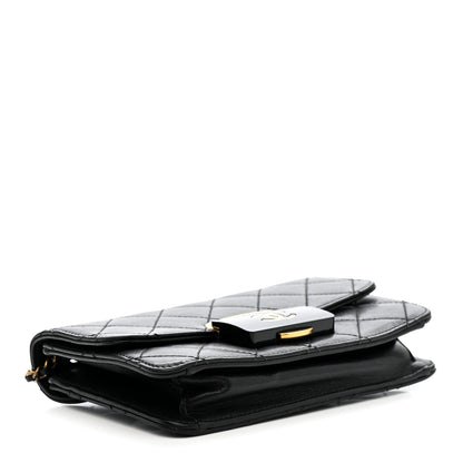 Chanel Sheepskin Quilted Mini Beauty Lock Flap Black 4 of 14