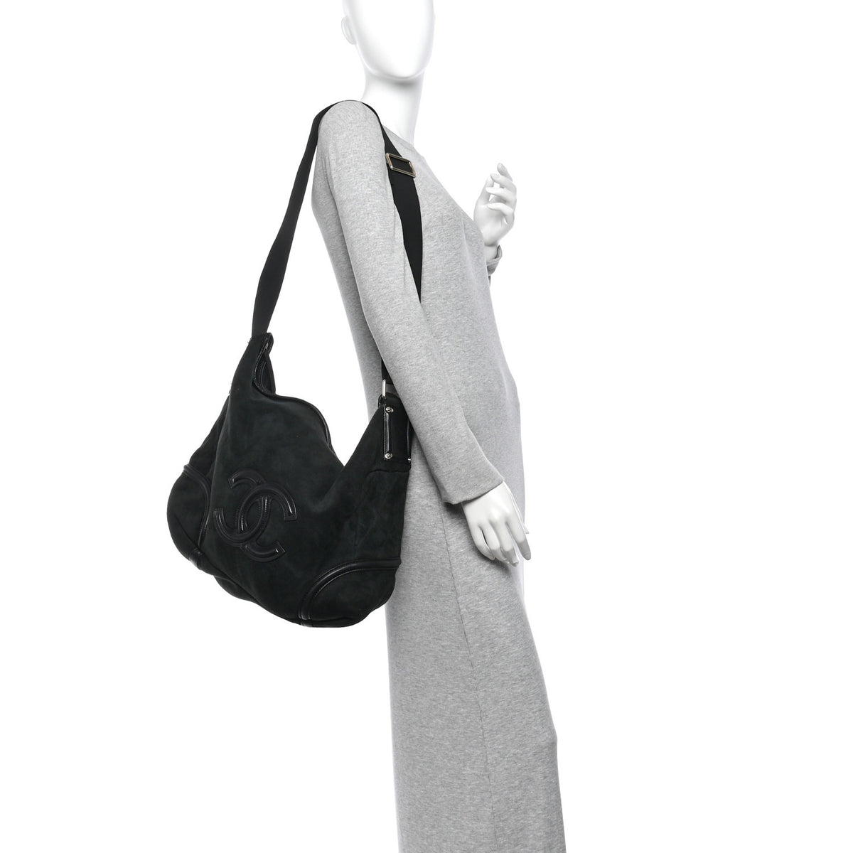 Chanel Suede Sparkling Winter Messenger Black 2 of 10