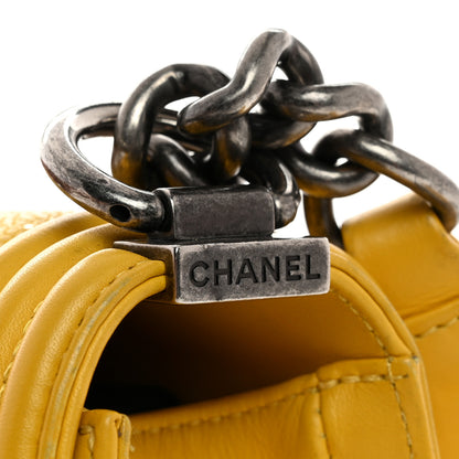 Chanel Galuchat Stingray Small Boy Flap Yellow 11 of 12