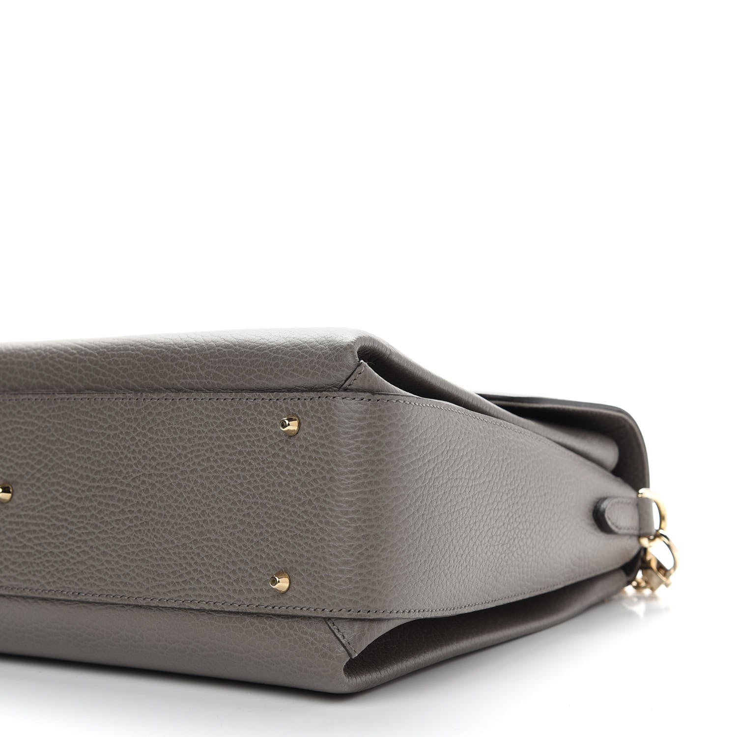 Gucci Dollar Calfskin Medium Interlocking G Top Handle Shoulder Bag Loess 9 of 9