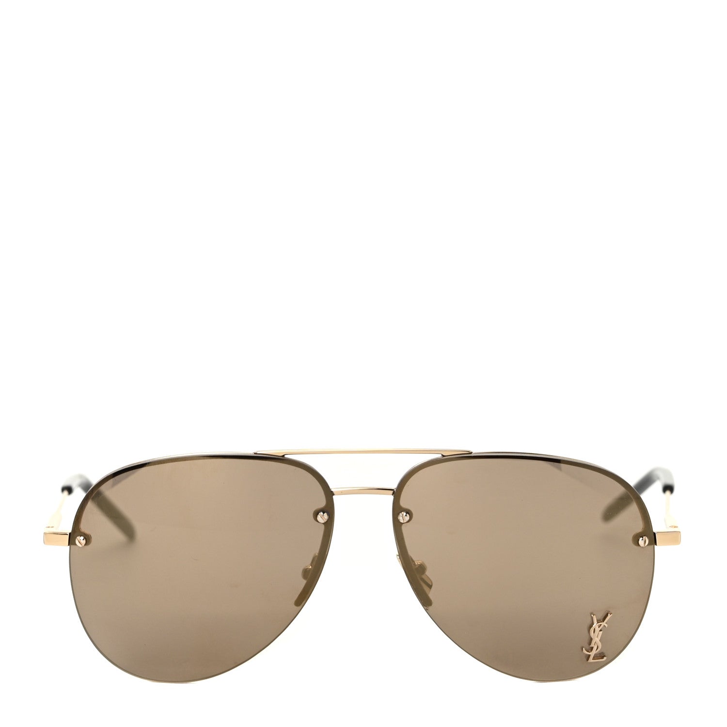 Saint Laurent Aviator Classic 11 Sunglasses Brown 4 of 7