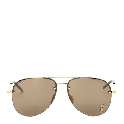 Saint Laurent Aviator Classic 11 Sunglasses Brown 4 of 7