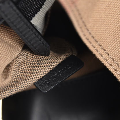 Burberry Canvas Mega Check Medium Ashby Hobo Black 9 of 9
