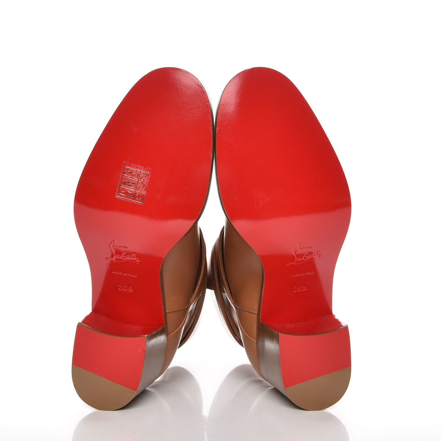 Calfskin Karistrap 70 Ankle Boots 36.5 Cuoio