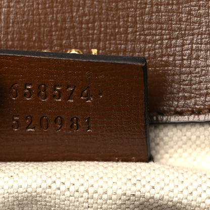 Gucci GG Supreme Monogram Web Mini Horsebit 1955 Shoulder Bag Beige Brown Sugar 7 of 9