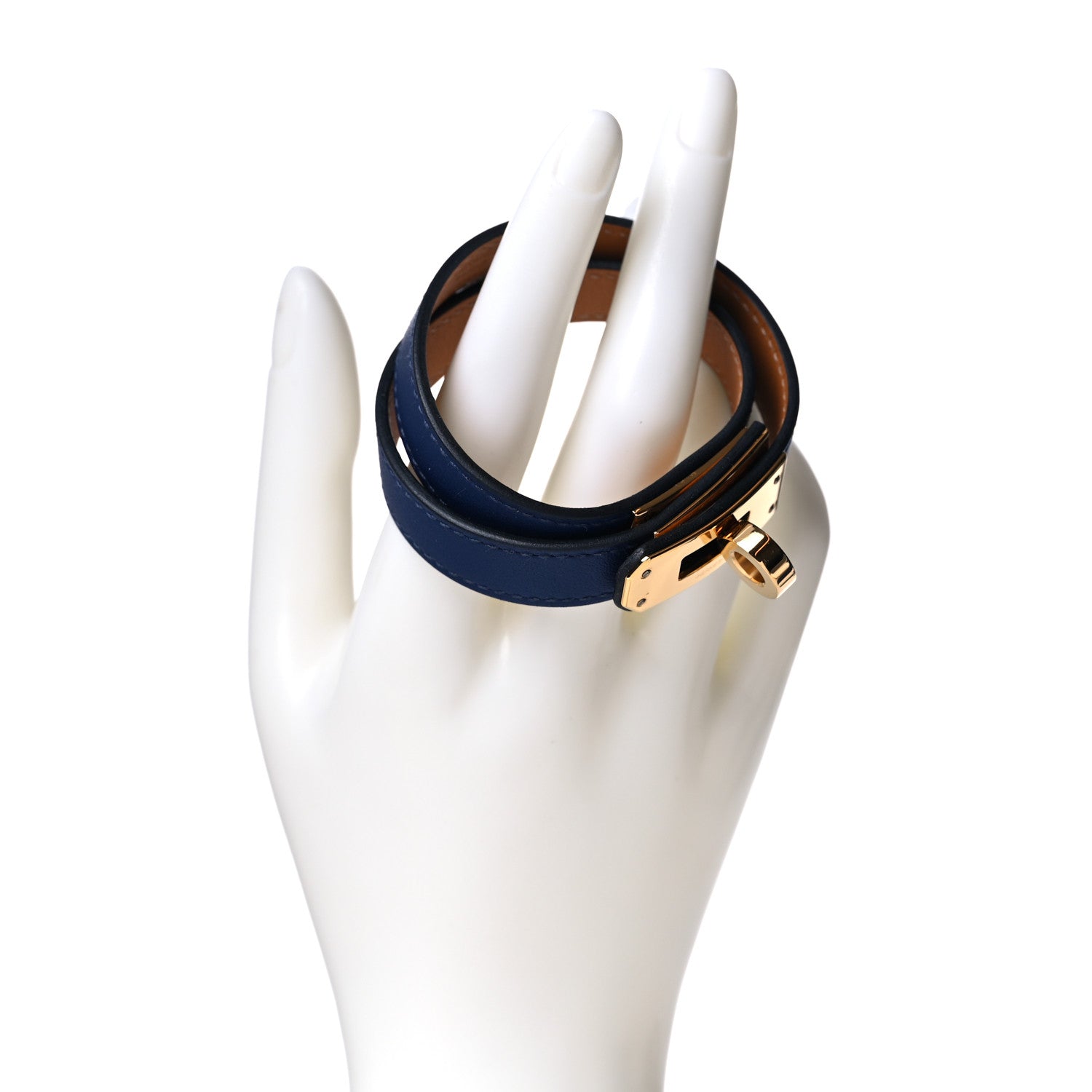 Hermes Swift Kelly Double Tour Bracelet T3 Bleu Saphir 2 of 5