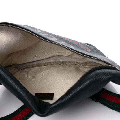 Gucci Grained Calfskin Logo Belt Bag Black 5 of 9