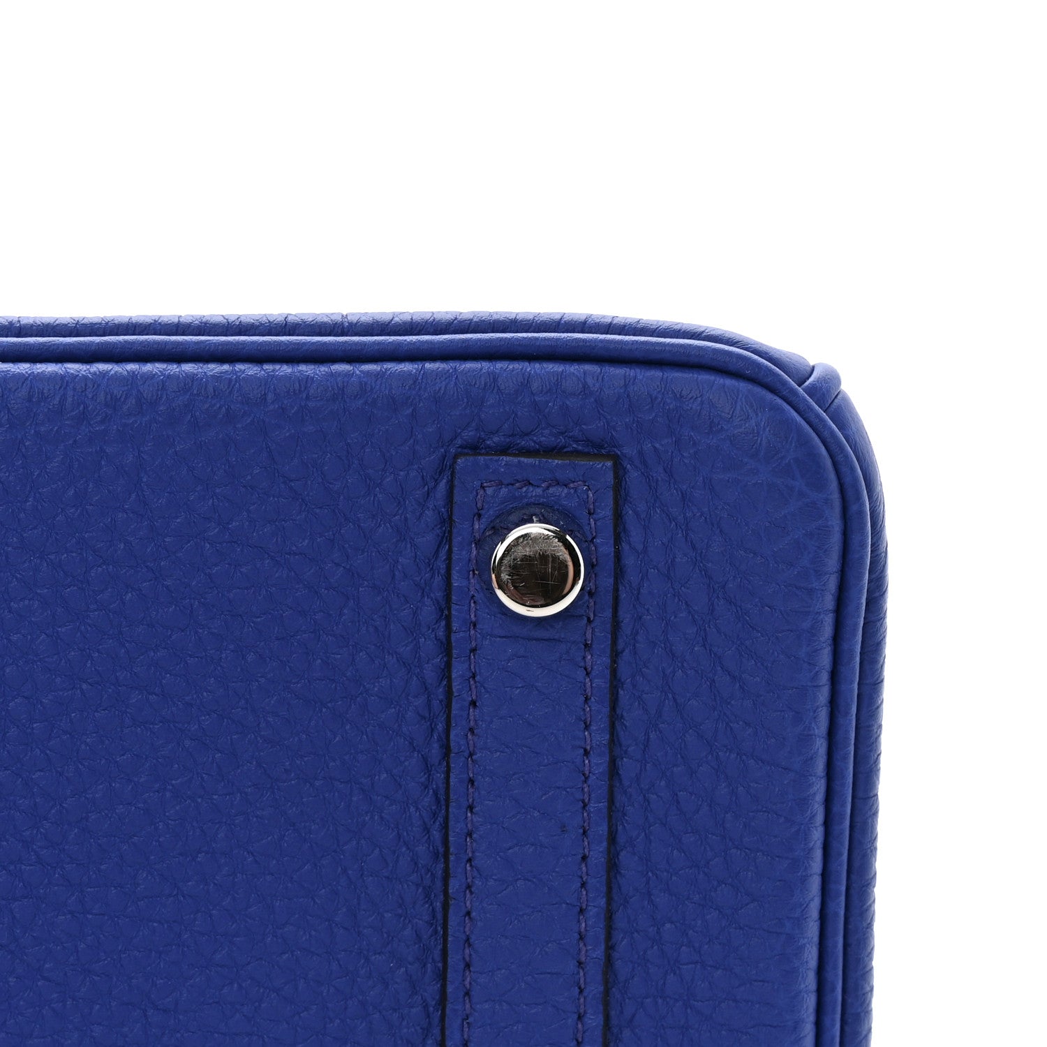 Hermes Togo Verso Birkin 25 Bleu Royal Capucine 12 of 18