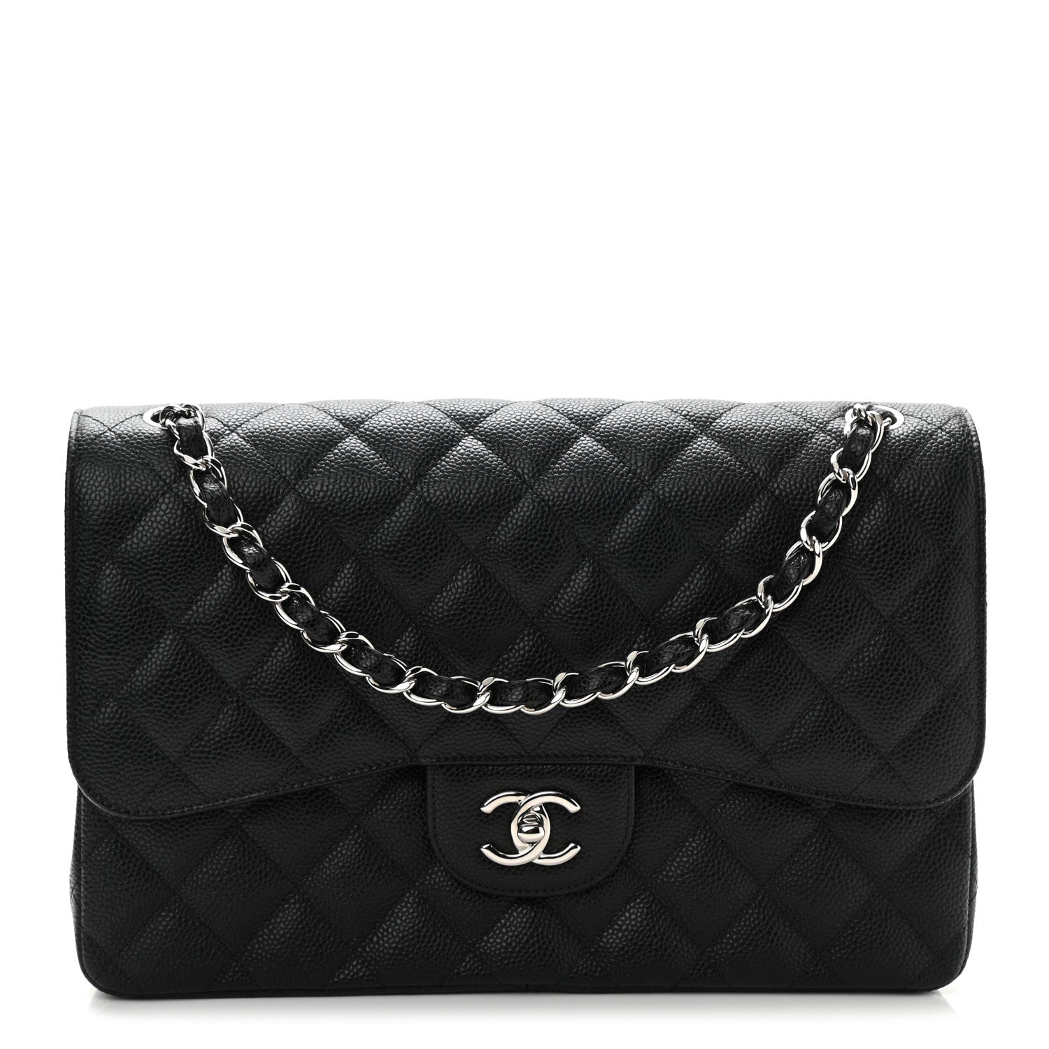 Chanel Caviar Quilted Jumbo Double Flap Black 1 of 11