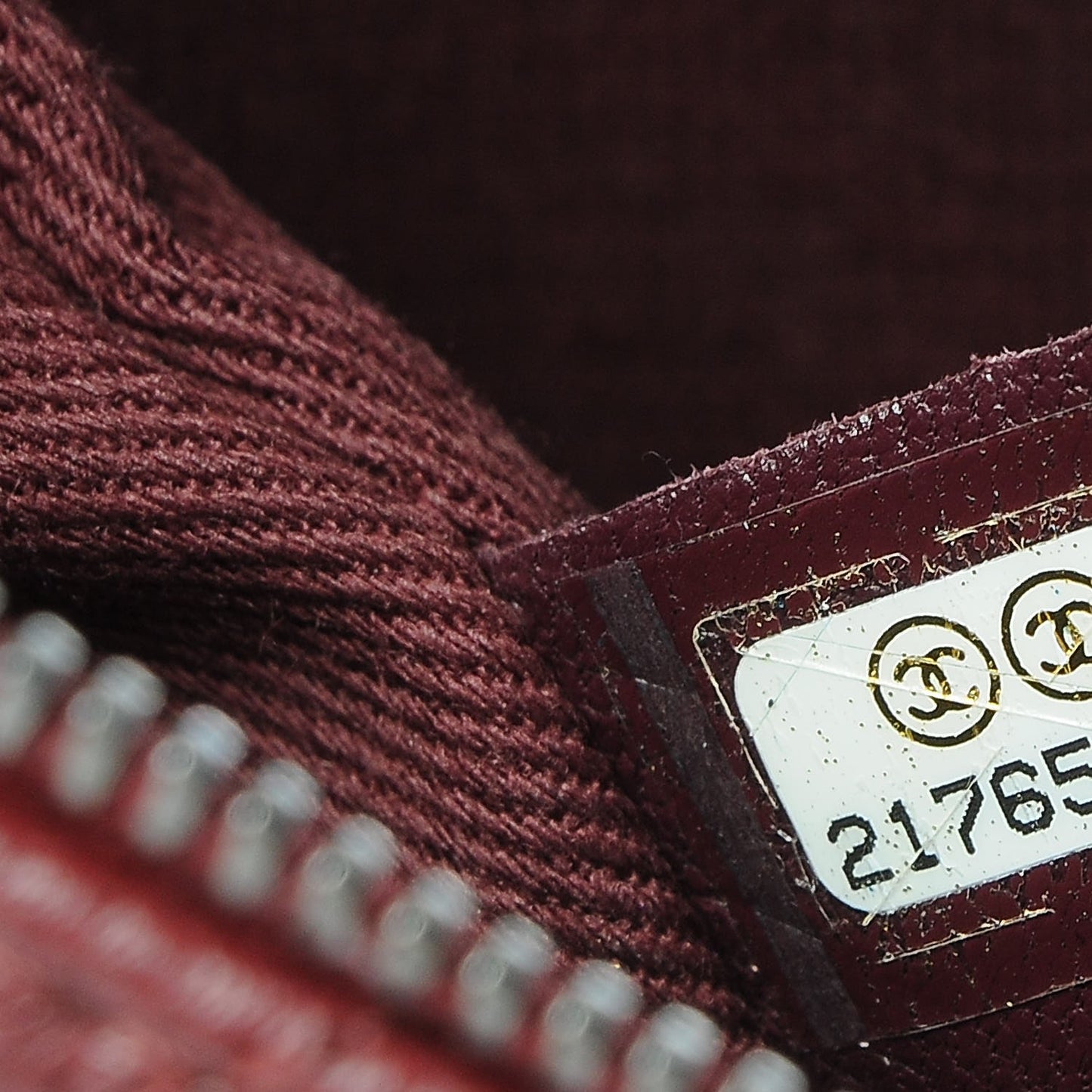 Goatskin Quilted CC Waiter Crossbody Burgundy