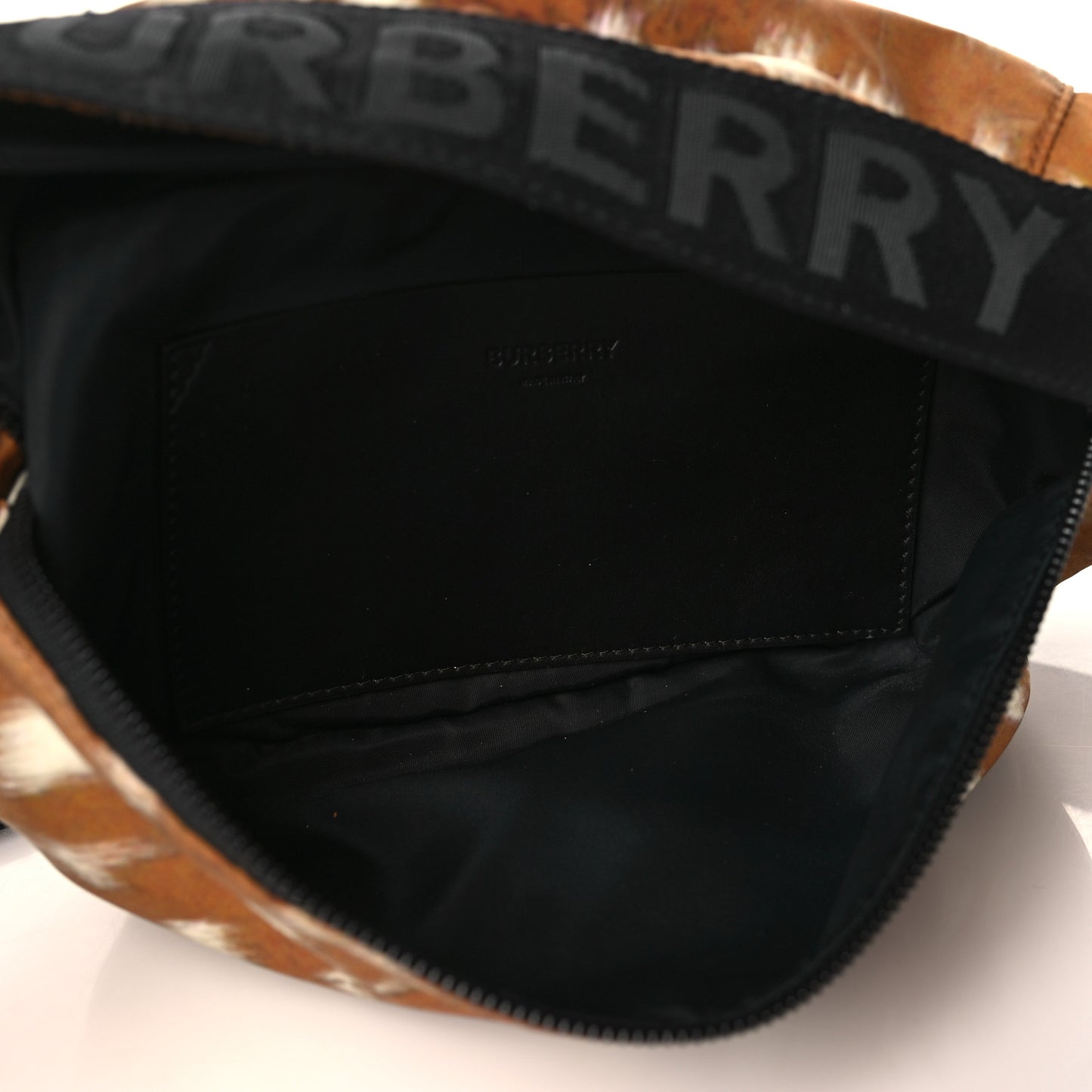 Nylon Deer Print Bum Bag Brown