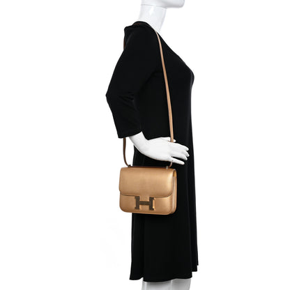 Hermes Metallic Chevre Chamkilight Constance 18 Dore 2 of 10