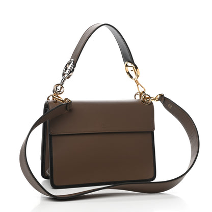 Fendi Vitello Century F is Fendi Bi-Color FF 1974 Embossed Kan I Shoulder Bag Maya Black 3 of 12