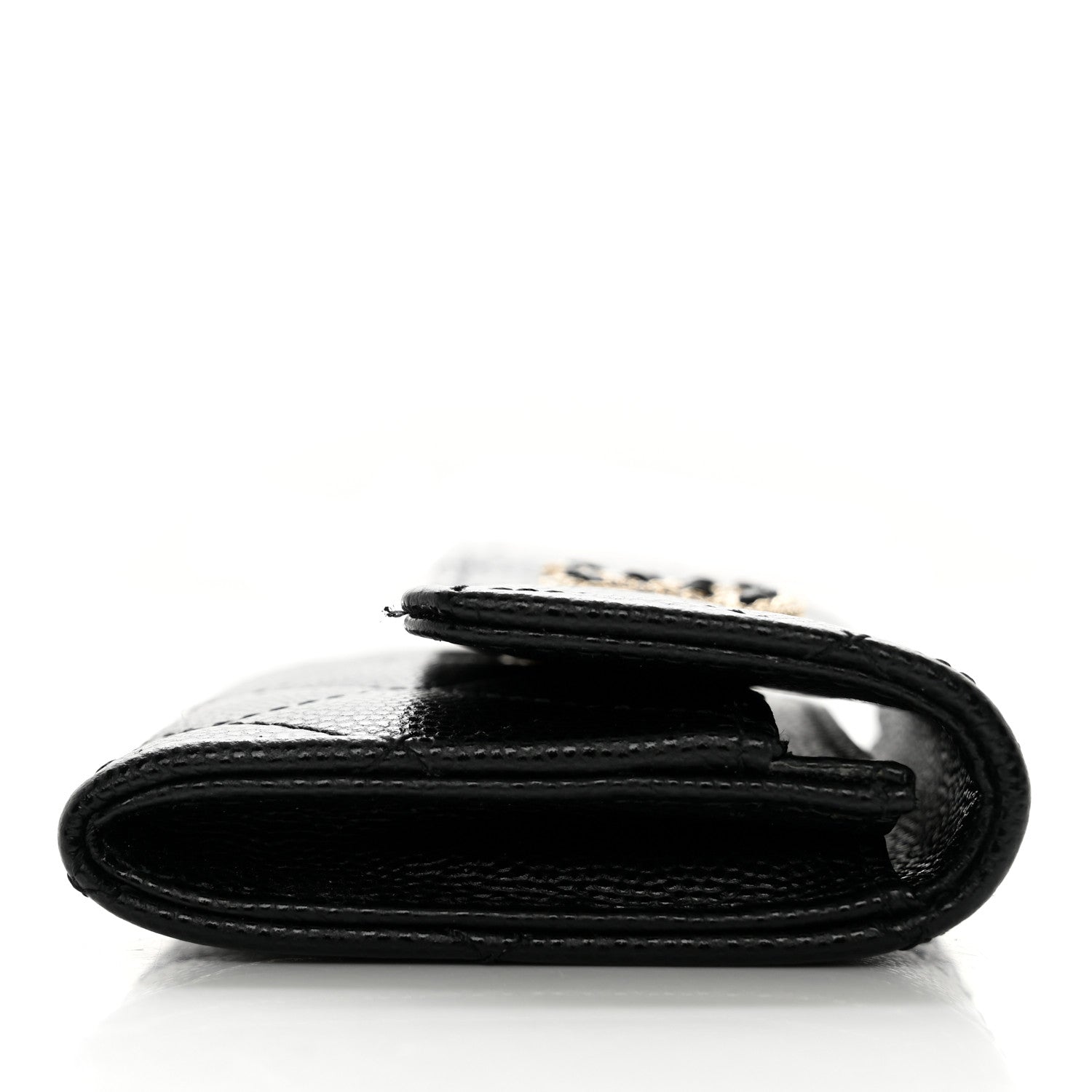 Chanel Caviar Quilted Crystal CC Flap Card Holder Black 9 of 10