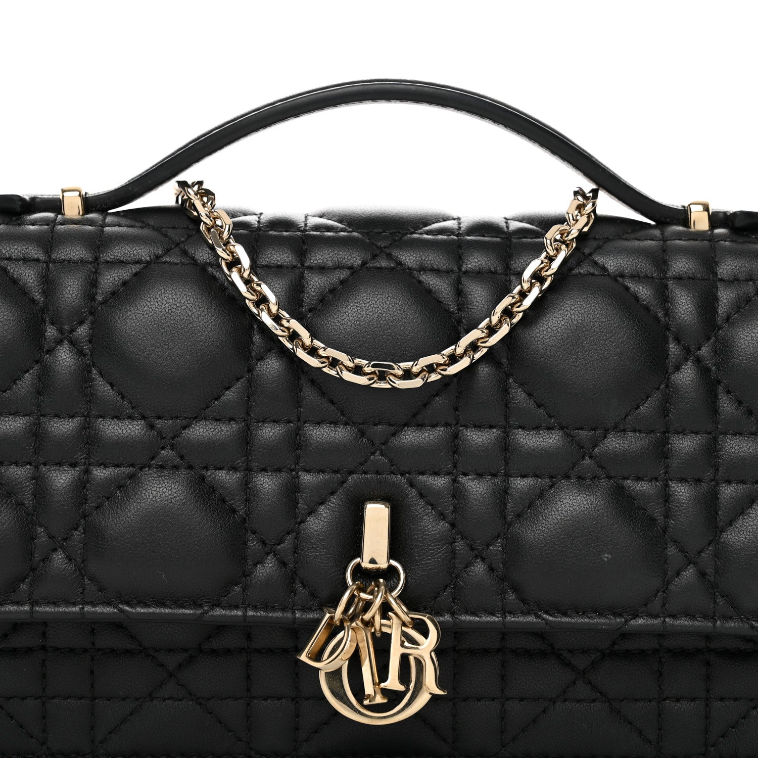 Christian Dior Lambskin Cannage Mini My Dior Bag Black 5 of 10