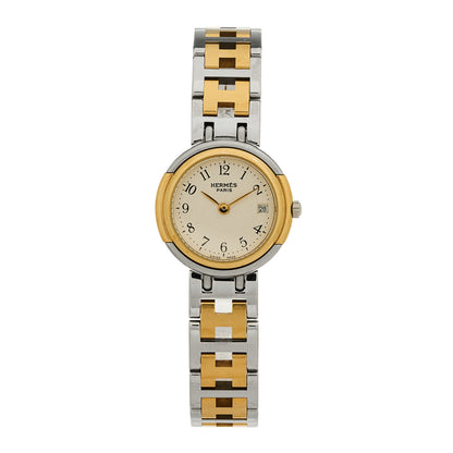 Hermes Stainless Steel 24mm Windsor Quartz Watch Gold 1 of 4