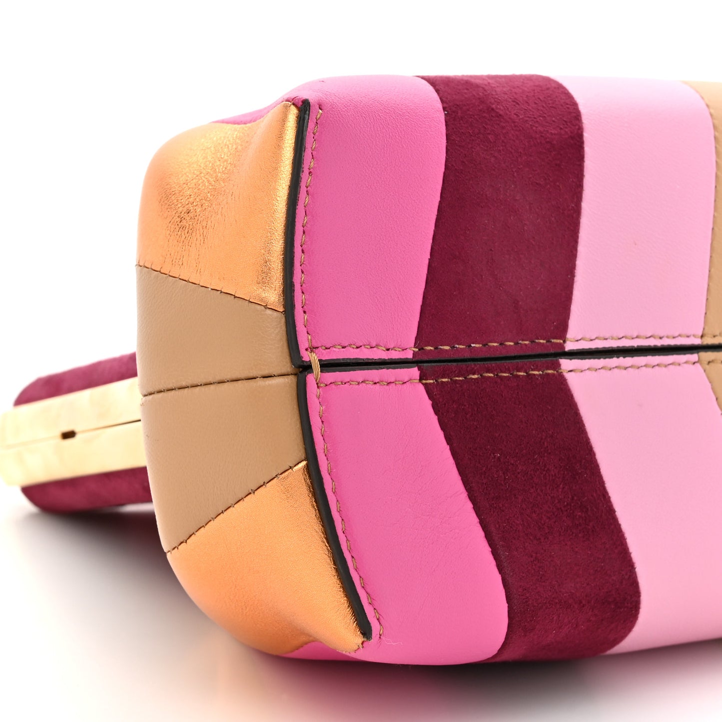 Nappa Suede Striped Inlay Small Fendi First Multicolor