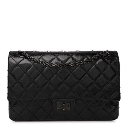 Chanel Glazed Calfskin Quilted 2.55 Reissue 226 Flap So Black 1 of 10