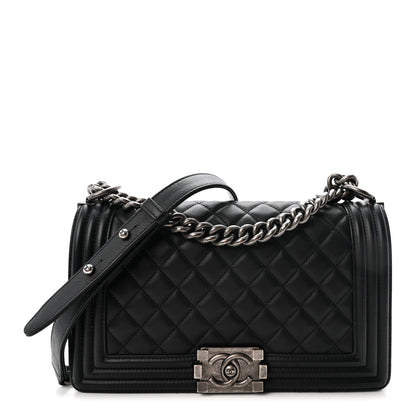 Chanel Calfskin Quilted Medium Boy Flap Black 1 of 10