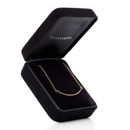 Tiffany 18K Rose Gold Small T Smile Pendant Necklace 7 of 7