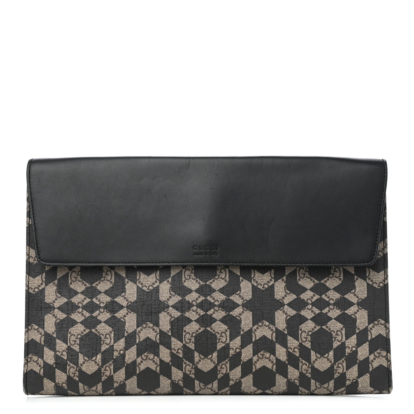 GG Supreme Monogram Caleido Print Clutch Black