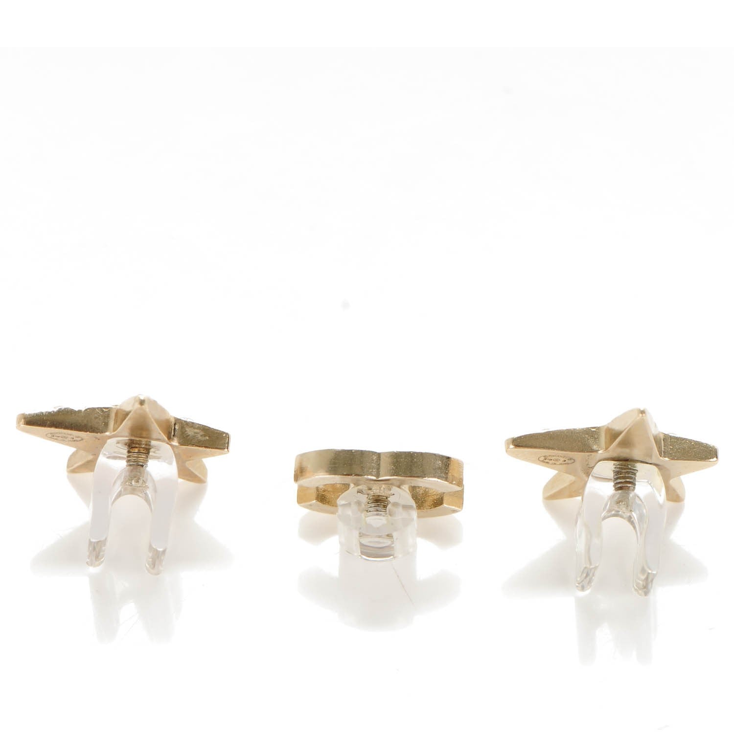 Chanel Swarovski Crystal CC Star Earphone Charms Gold 7 of 7