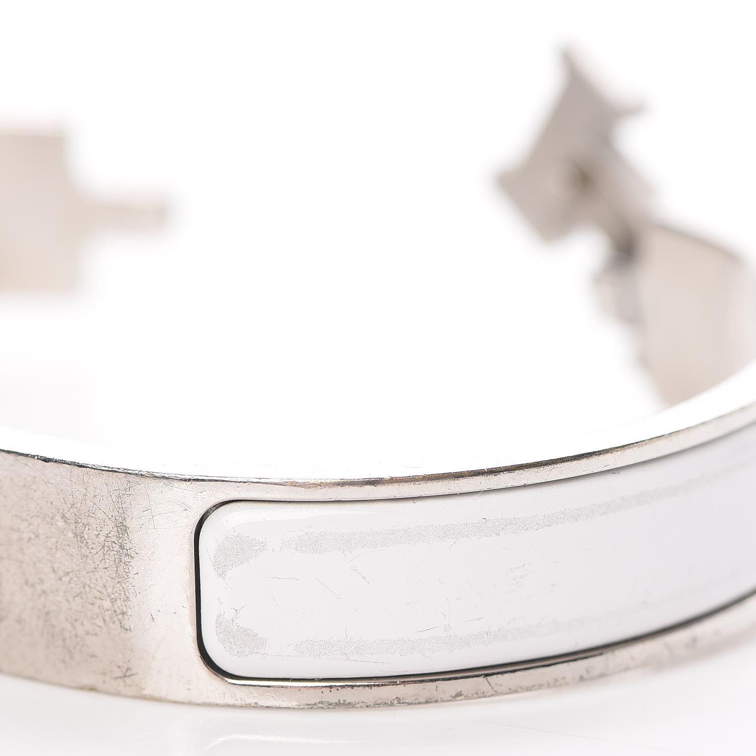 Hermes Enamel Narrow Clic Clac H Bracelet PM White 11 of 14