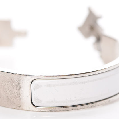 Hermes Enamel Narrow Clic Clac H Bracelet PM White 11 of 14