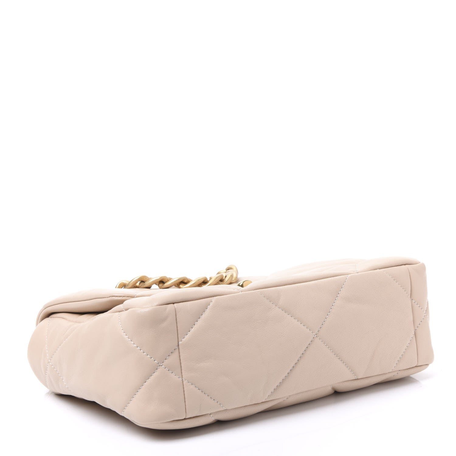 Chanel Lambskin Quilted Medium 19 Flap Beige 3 of 10