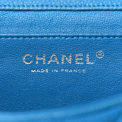 Chanel Iridescent Caviar Quilted Clutch With Chain Flap Blue 5 of 9