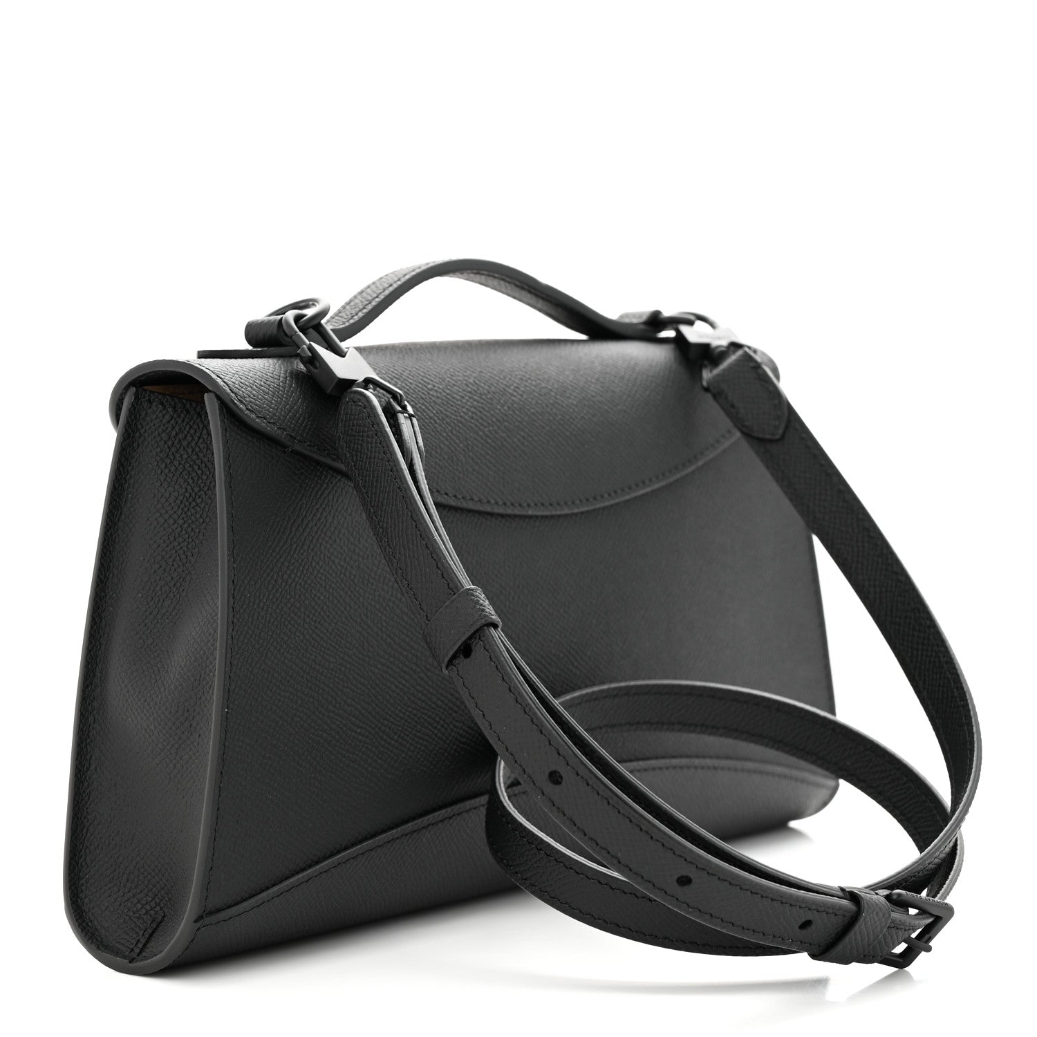 Moynat Carat Calfskin Gabrielle Clutch Ultra Black 3 of 9