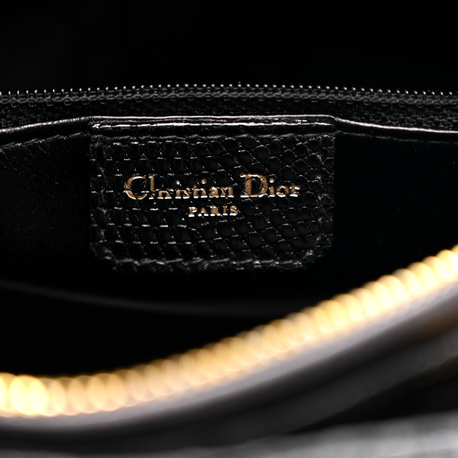 Christian Dior Lizard Medium Lady Dior Black 6 of 12