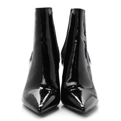 Saint Laurent Patent Opyum Booties 38.5 Black 2 of 8