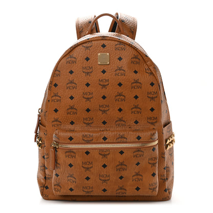 MCM Visetos Medium Side Studs Stark Backpack Cognac 1 of 10
