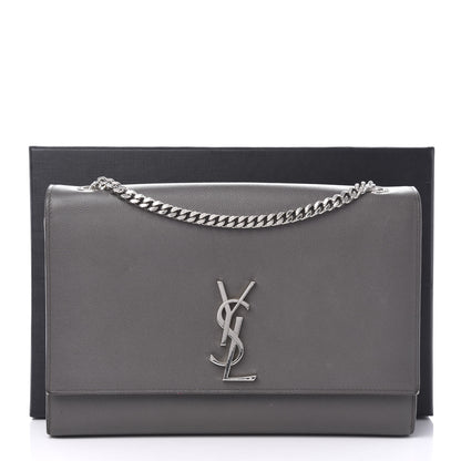 Saint Laurent Grain De Poudre Large Classic Monogram Kate Satchel Earth 11 of 11