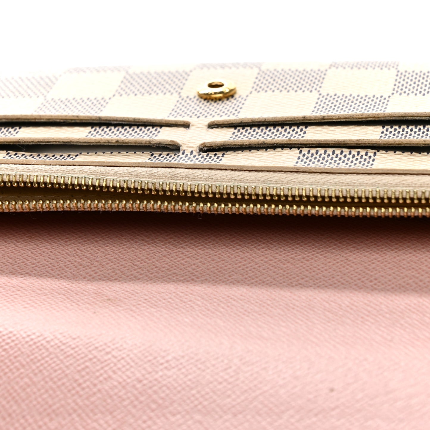 Damier Azur Emilie Wallet Rose Ballerine