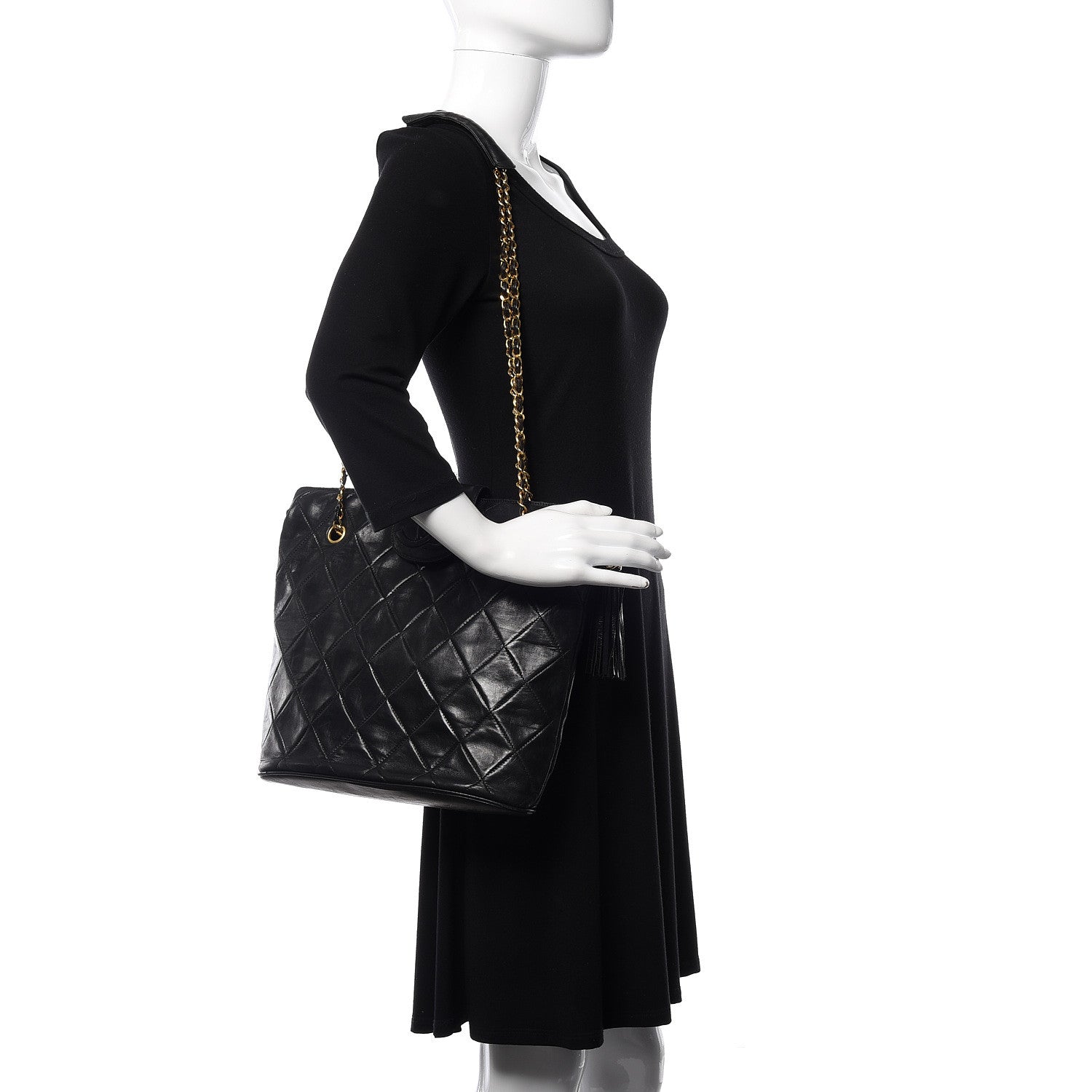 Chanel Lambskin Quilted Shoulder Bag Black 2 of 13