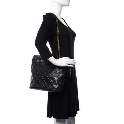 Chanel Lambskin Quilted Shoulder Bag Black 2 of 13