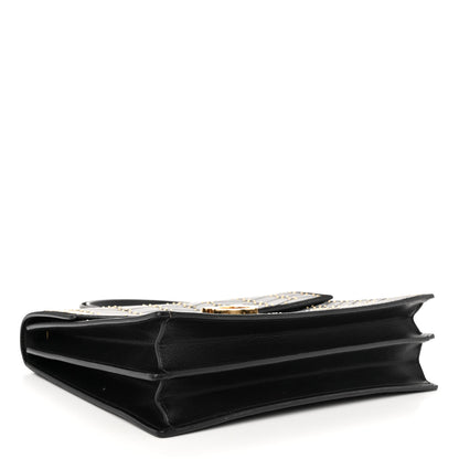 Salvatore Ferragamo Calfskin Suede Studded Aileen Shoulder Bag Black 4 of 14