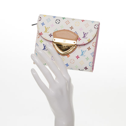 Louis Vuitton Monogram Multicolor Joey Wallet White Litchi 2 of 7
