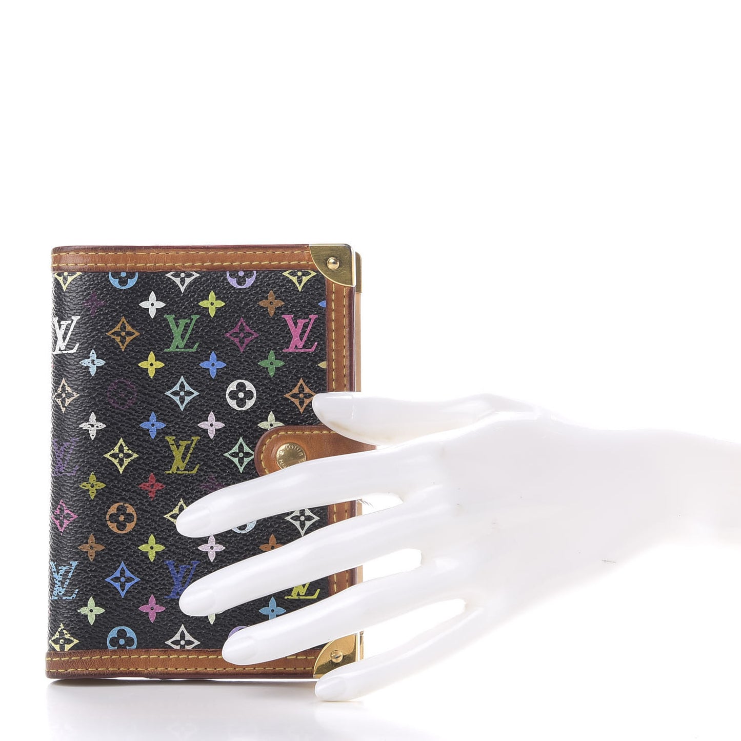 Monogram Multicolor Small Ring Agenda Cover Black