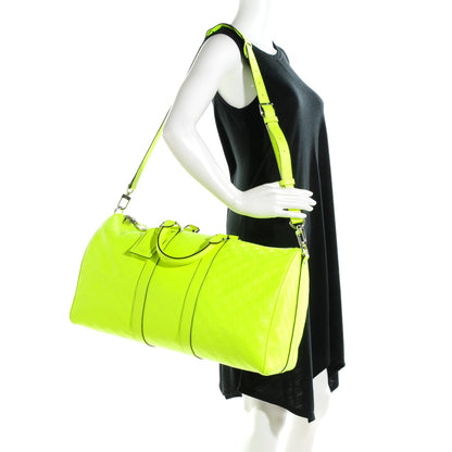 Louis Vuitton Damier Fluo Infini Keepall Bandouliere 45 Yellow 2 of 8