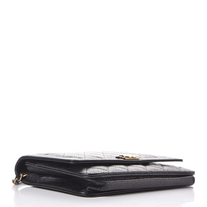 Chanel Caviar Quilted Boy Wallet On Chain WOC Black 4 of 8