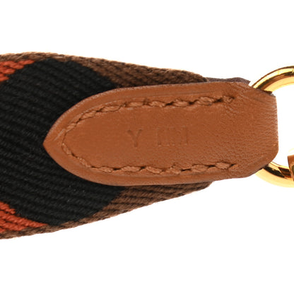 Hermes Toile Swift 25mm Sangle Flipperball Shoulder Strap Noisette Cuivre Gold 4 of 5