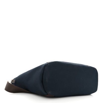 Hermes Toile Sac De Pansage Groom Bleu Navy Feu 4 of 11