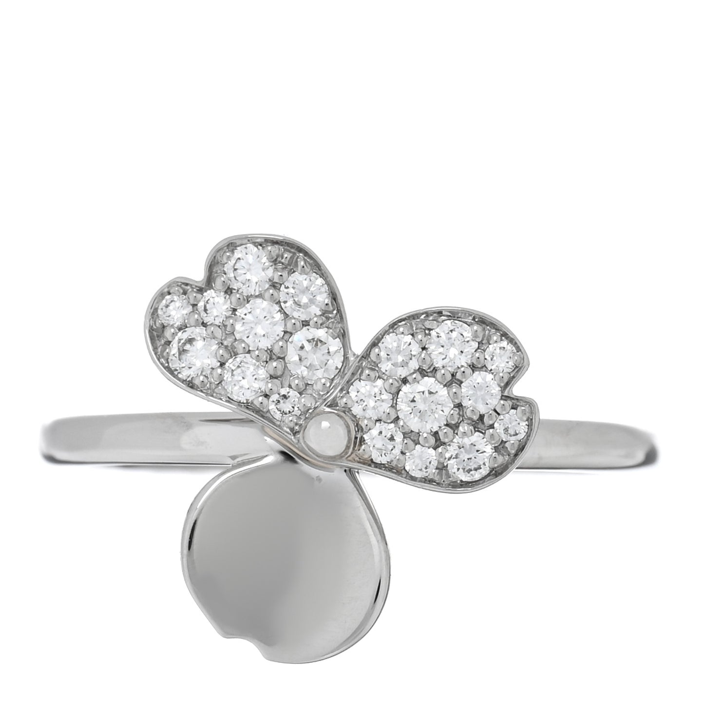 Platinum Diamond Paper Flowers Ring 50 5.25