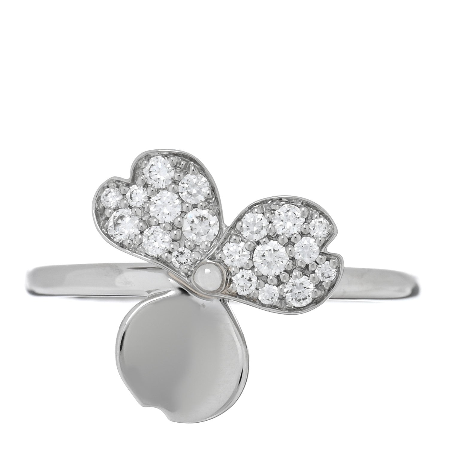 Tiffany Platinum Diamond Paper Flowers Ring 50 5.25 1 of 5