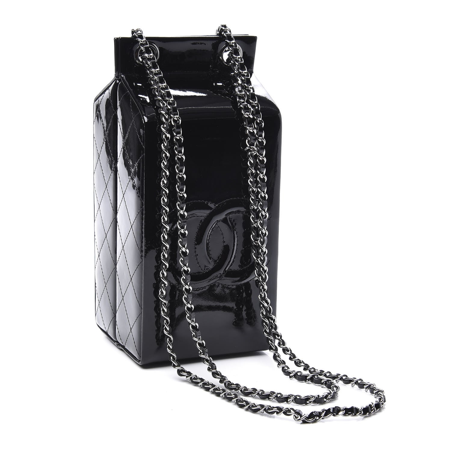 Chanel Patent Milk Carton Bag Black 2 of 8