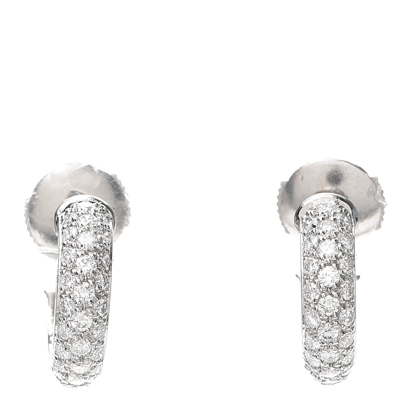 Platinum Diamond Etincelle De Cartier Hoop Earrings